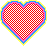 Gif animé coeur arc en ciel